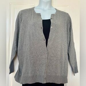 Liz Claiborne Gray Women's Cardigan 2X
